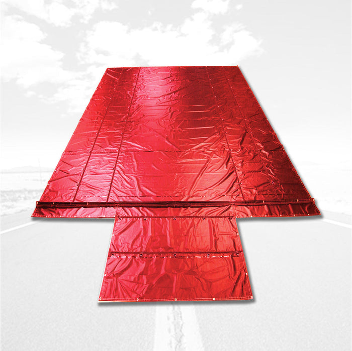 16' X 26' Steel Tarps w/end flap Tarpman.com | Austin Tarp & Cargo Controls