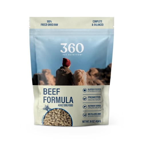 360 Pet Nutrition Beef Flavor Freeze Dried Dog Food