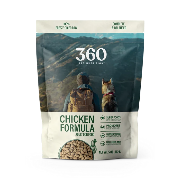 360 Pet Nutrition Chicken Flavor Freeze Dried Dog Food