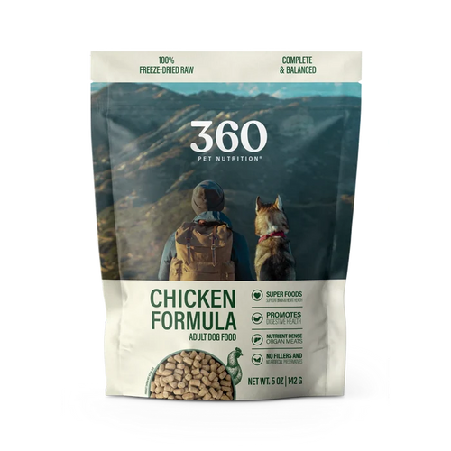 360 Pet Nutrition Chicken Flavor Freeze Dried Dog Food