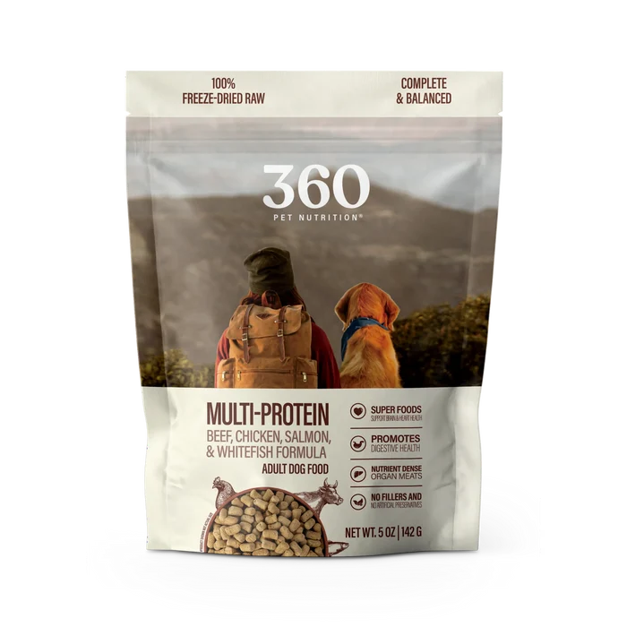 360 Pet Nutrition Multi Protein Flavor Freeze Dried Dog Food