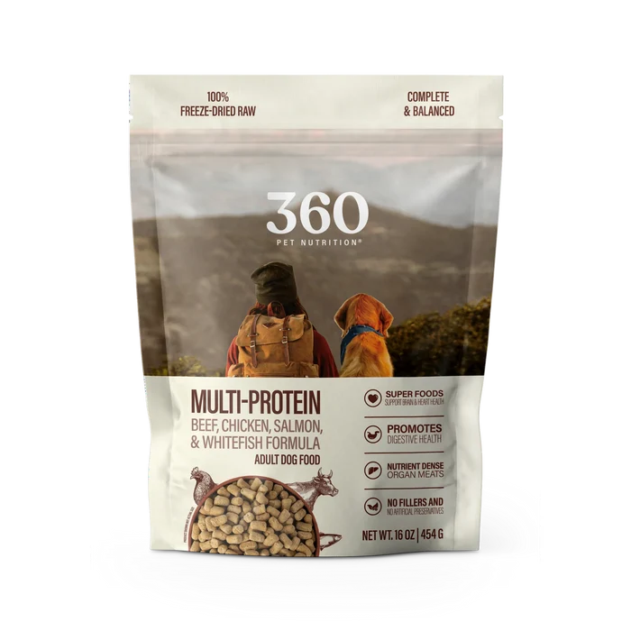 360 Pet Nutrition Multi Protein Flavor Freeze Dried Dog Food