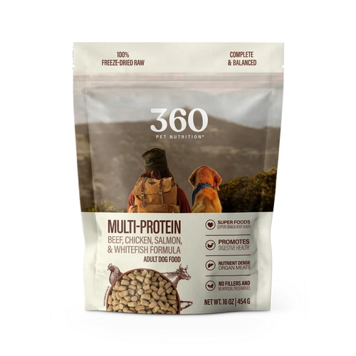 360 Pet Nutrition Multi Protein Flavor Freeze Dried Dog Food