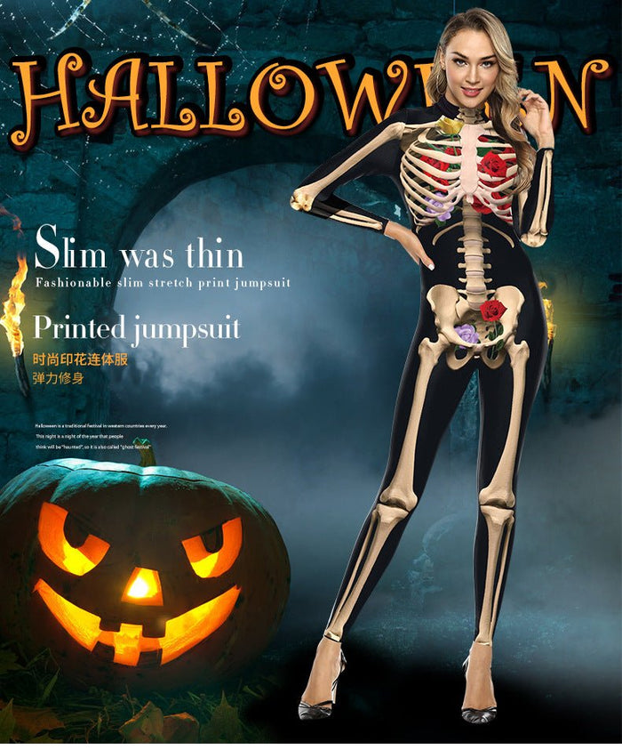 3D Human Skeleton Stage Performance Clothing Tight Elastic Jumpsuit - Bloomfield's