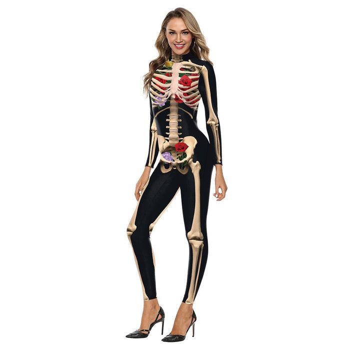 3D Human Skeleton Stage Performance Clothing Tight Elastic Jumpsuit - Bloomfield's