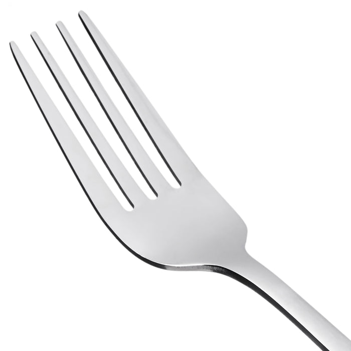 Acopa Bellwood 7 5/8" 18/0 Stainless Steel Medium Weight Dinner Fork - 12/Pack