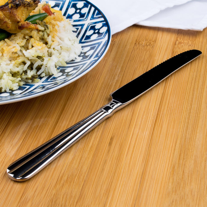 Acopa Harmony 9 7/16" 18/8 Stainless Steel Heavy Weight Table Knife - 12/Pack