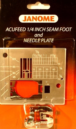 Acufeed 1/4 inch seam foot and needle plate (C)