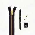 Alberta Crossbody Black Leather & Antique Brass Hardware Kit
