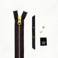 Alberta Crossbody Black Leather & Brass Hardware Kit