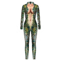 Animal Snake Pattern 3D Digital Printing One Piece Set Long Sleeve