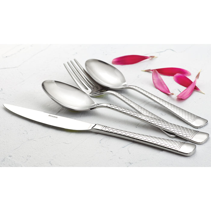 Arcoroc FL002 Leila 8 1/4" 18/0 Stainless Steel Heavy Weight Dinner Spoon by Arc Cardinal - 12/Pack