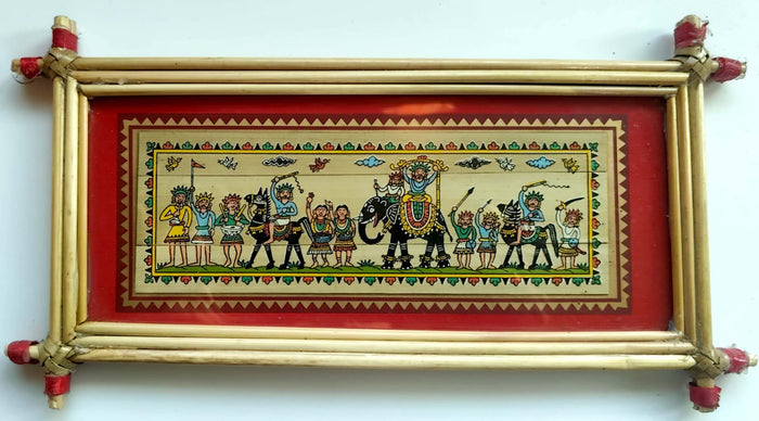 Authentic Odisha Pattachitra Series – Hand-Painted Folk Art in Handcrafted Cane Frames