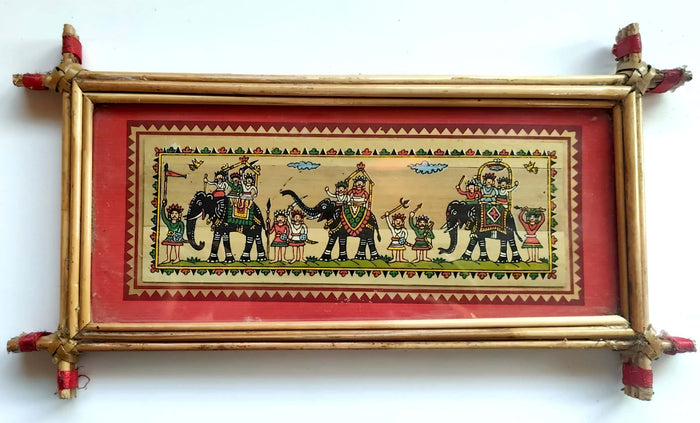 Authentic Odisha Pattachitra Series – Hand-Painted Folk Art in Handcrafted Cane Frames
