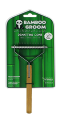 Bamboo Groom Dematting Comb with 17 Stainless Steel Teeth