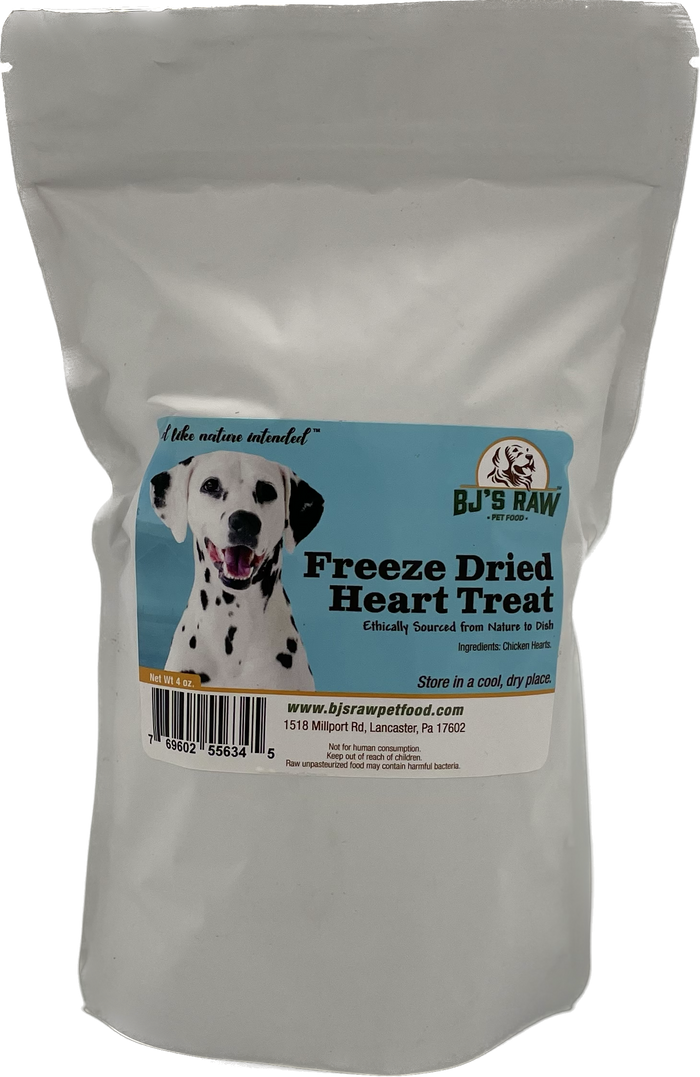BJ’s Raw Freeze Dried Chicken Heart Treat
