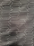 Black Geometric- Shiny Satin