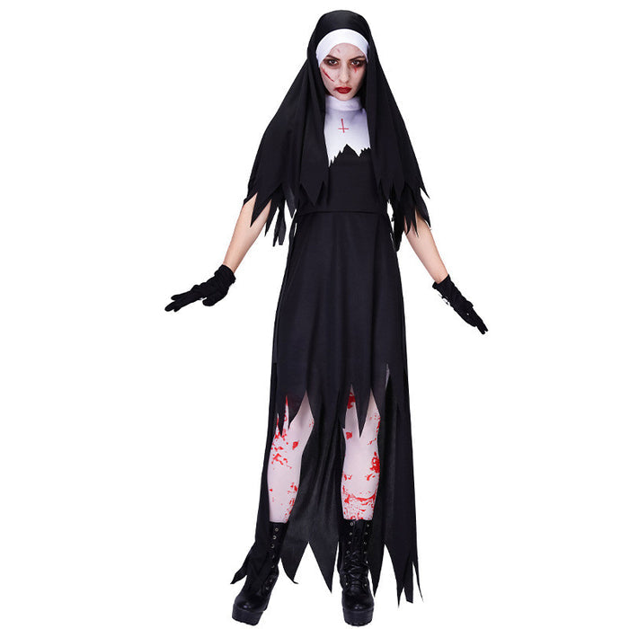 Blood-stained Nun Halloween Costume
