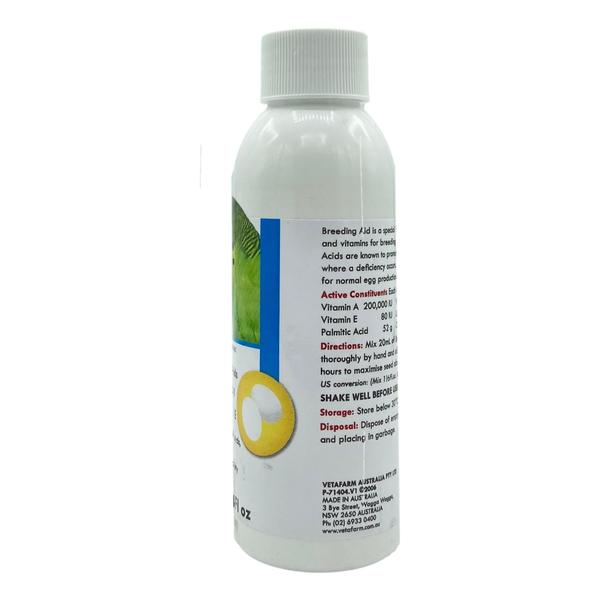 bottle of bird supplements
