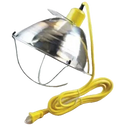 Brooder Light with 10.5" Reflector & 9' Power Cord | High-Heat Porcelain Socket & Bulb Guard