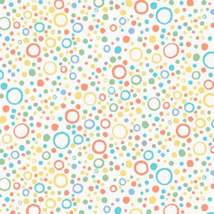 Bubbles Light Cream Flannel- Little Squirt