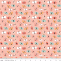 Butterflies Coral Flannel- I Love You to the Moon
