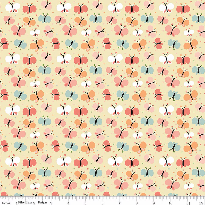 Butterflies Sunshine Flannel- I Love You to the Moon