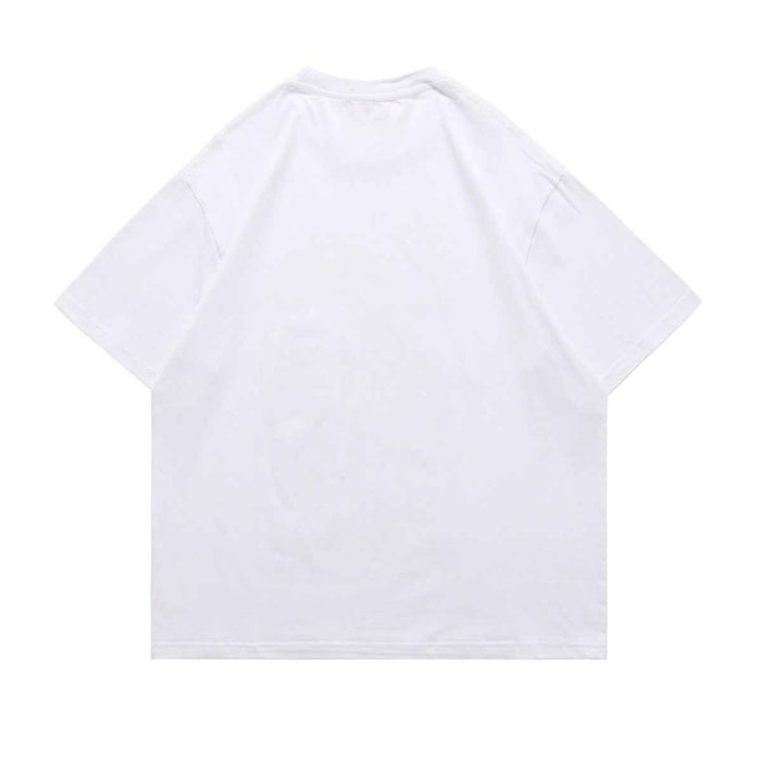 Cartoon Anime Loose T-shirt Round Neck Pullover Leisure Short Sleeve