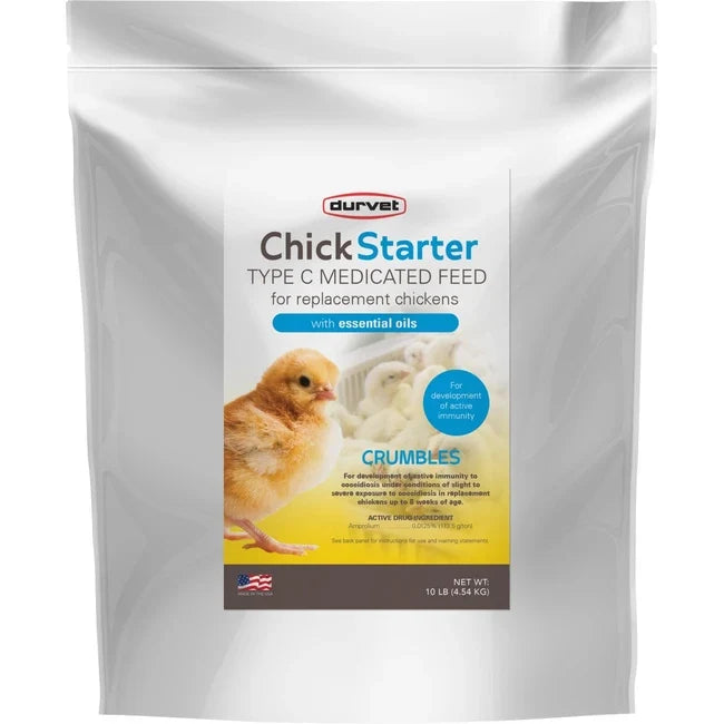 Chick Starter Type C Medicated Feed – Amprolium Crumbles for Coccidiosis Immunity (Up to 8 Weeks)