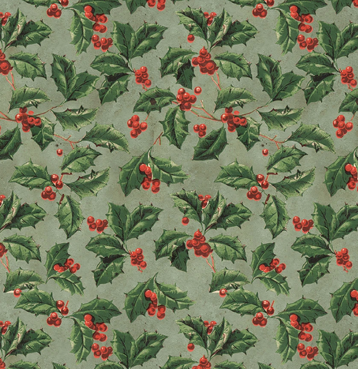 Christmas Holly Canvas - Christmas