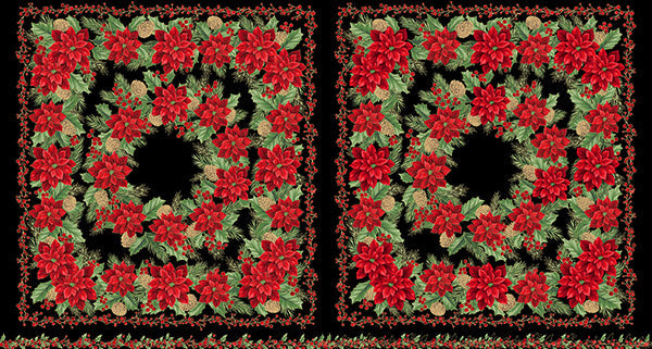 Christmas Wish Panel- Black/Gold