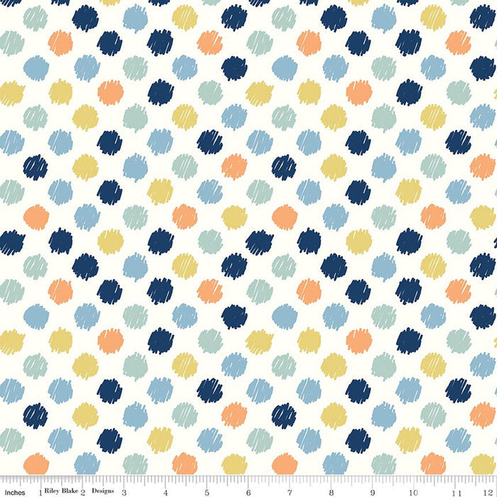 Dots Multi Flannel- I Love You to the Moon