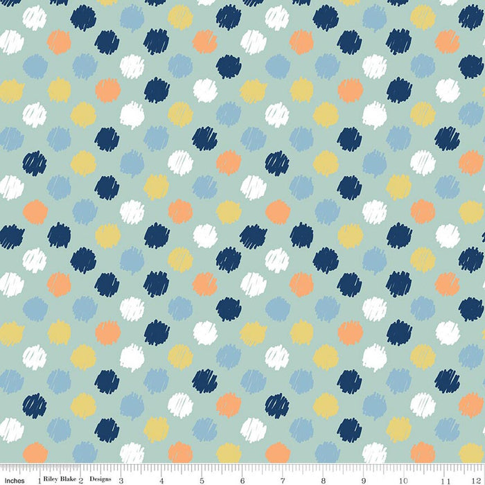 Dots Powder Flannel- I Love You to the Moon