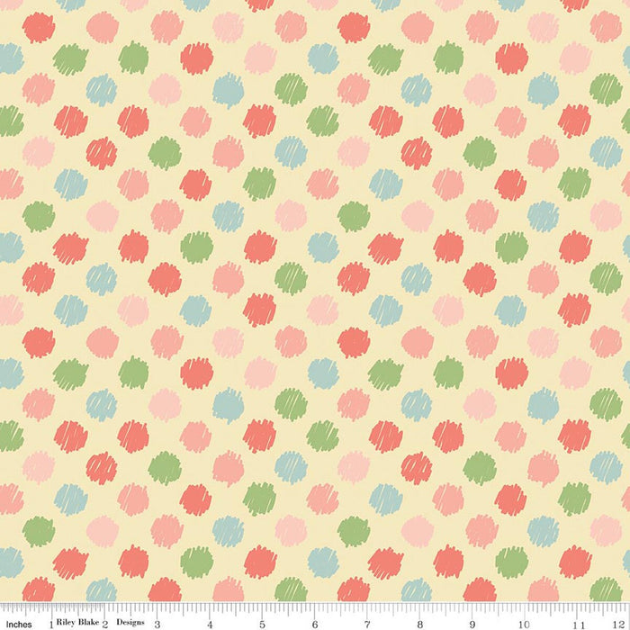 Dots Sunshine Flannel- I Love You to the Moon