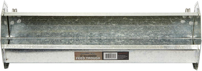 Double-Tuf® Metal Poultry Trough Feeder | Galvanized Steel Poultry Trough Feeder | 18"