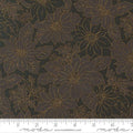 Ebony Poinsettia Blooms Florals Damask- Merry Manor