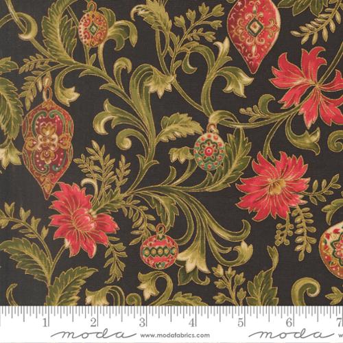 Ebony Twinkling Vine Floral Ornaments- Merry Manor