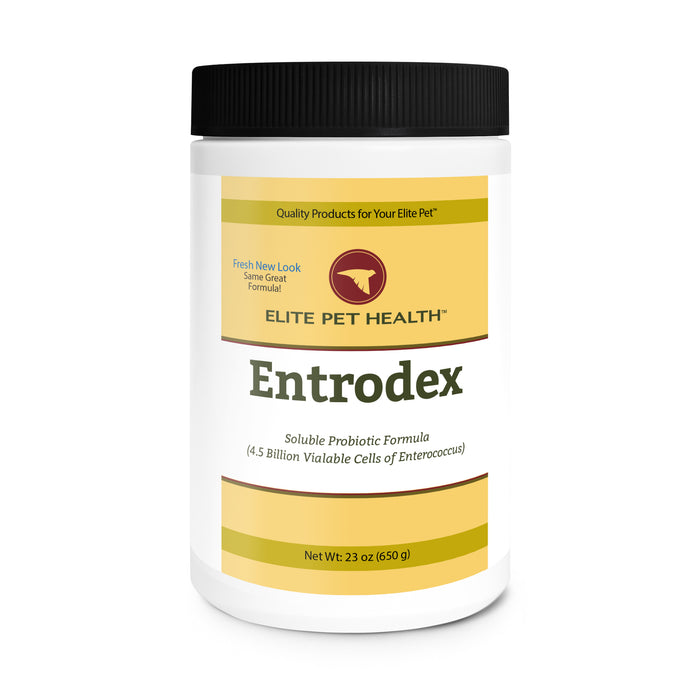 Container of Elite Pet Health Entrodex