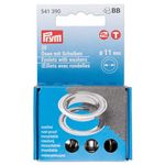 Eyelets with washers 11mm silver 20 pcs