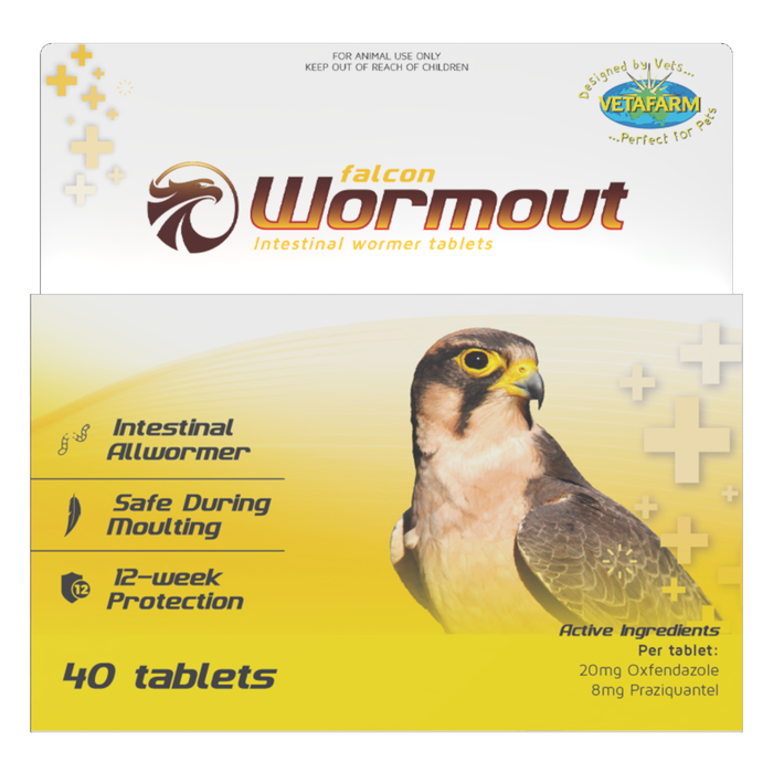 Falcon Wormout (Vetafarm) - Effective Bird Wormer for Intestinal Worms in Falcons