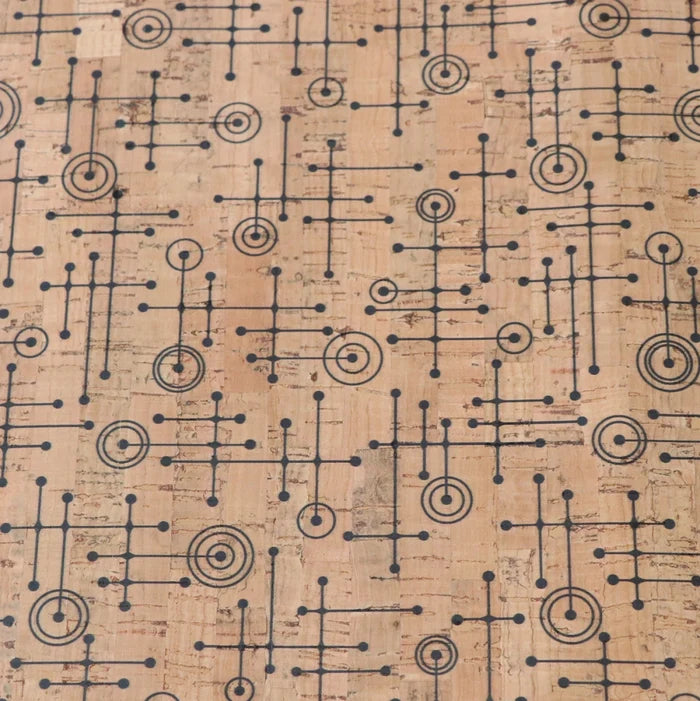 Fifties Abstract Cork 1/2 yard cut
