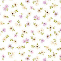 Floral Toss White- Serendipity Linen