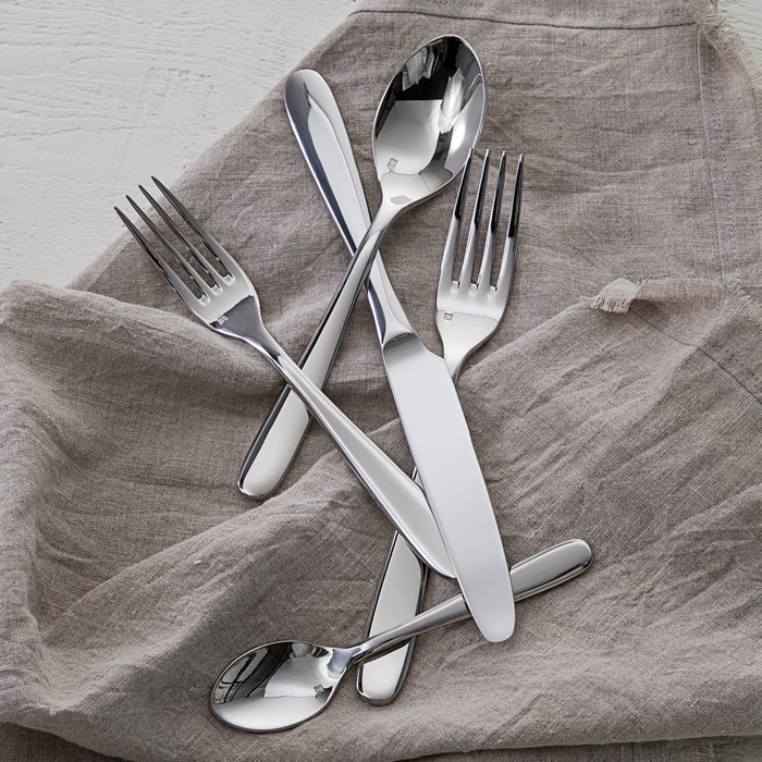 Fortessa 1.5.622.00.063 Grand City 5 7/8" 18/10 Stainless Steel Extra Heavy Weight Snail Fork - 12/Pack
