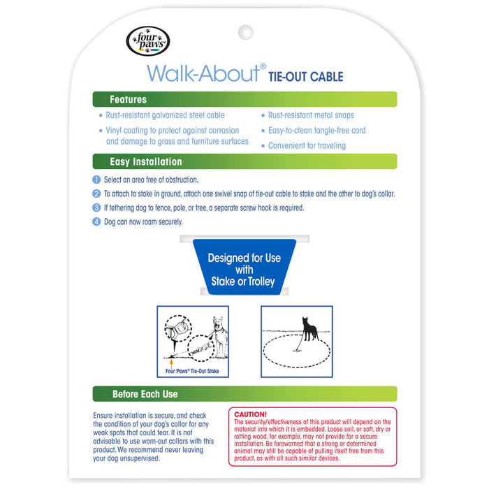 Four Paws Dog Super Tie Out Cable