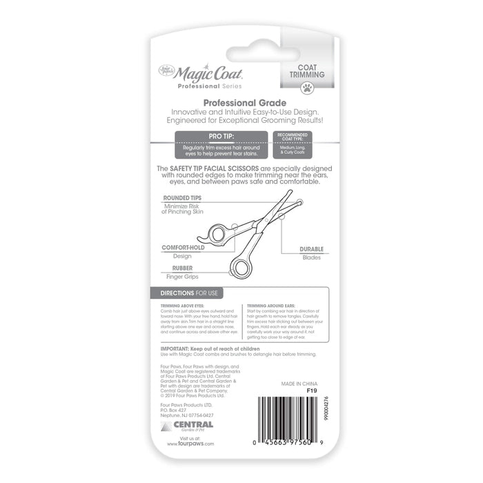 Four Paws Magic Coat® Professional Series Safety Tip Facial Scissors