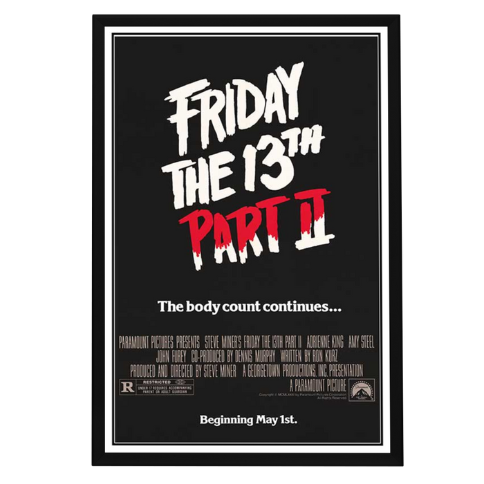 "Friday the 13th Part II" (1981) Framed Movie Poster