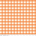 Gingham Orange Flannel- I Love You to the Moon