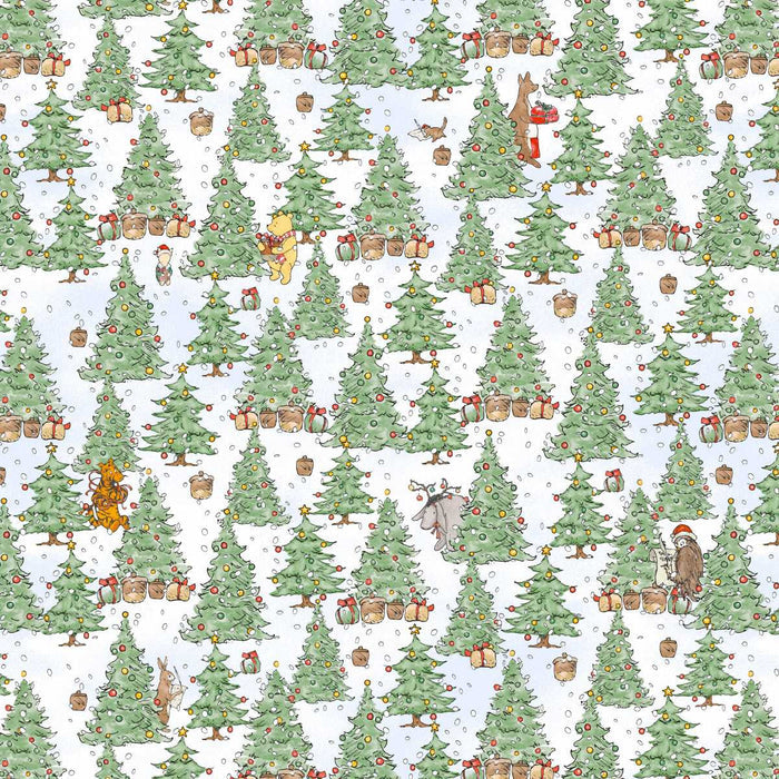Green Snow- Christmas at Pooh Corner Minky