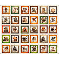 Halloween Monster Picture Patch Oatmeal Panel