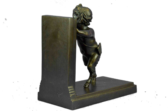 Handmade Hot Cast Bookends Signed Original Hot Cast Masterpiece Figurine Figure